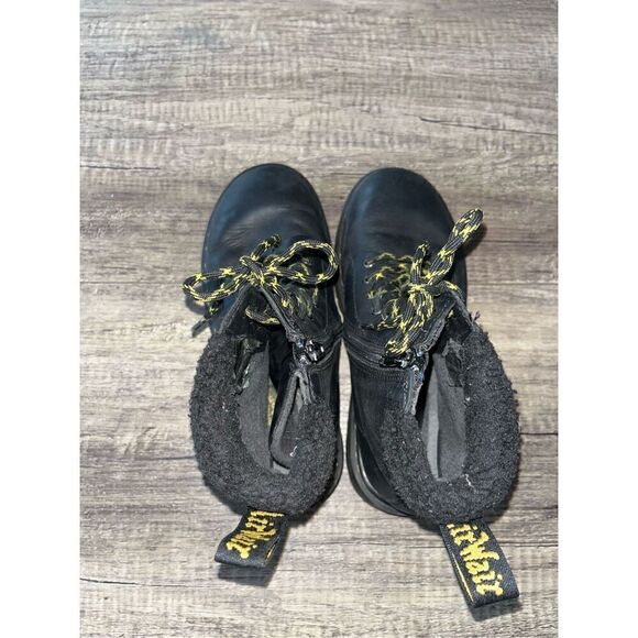 Dr Marten Doc Marten TODDLER 1460 FLEECE LINED LEATHER BOOTS size 3.5 - Picture 5 of 6